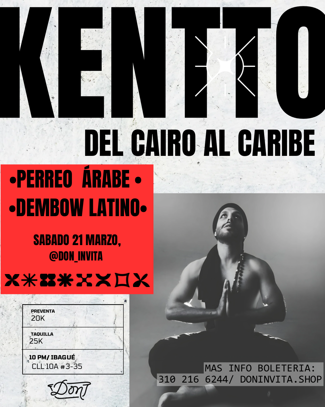 ENTRADA EVENTO | KENTTO | DEL CAIRO AL CARIBE